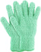 1 Pair Microfiber Dusting Gloves, Reusable Washable Cleaning Mittens for House Cleaning and Small Corners (Green)