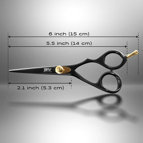 Professional Mustache & Beard Trimming Scissors - 5.5" High Carbon Stainless Steel, Razor Sharp Facial Hair Shears