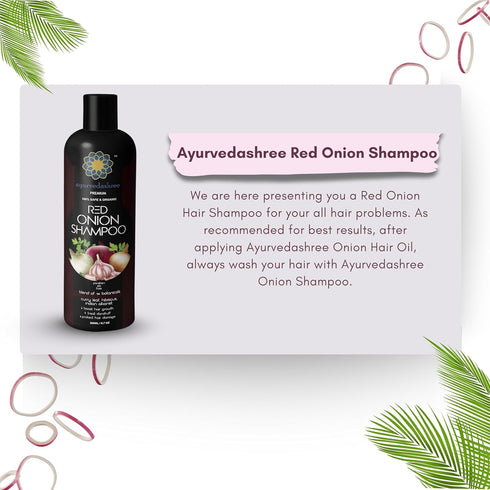 Red Onion Hair Growth Shampoo - With Curry Leaf, Hibiscus, 200ML, SLS and Paraben Free, All Hair Type