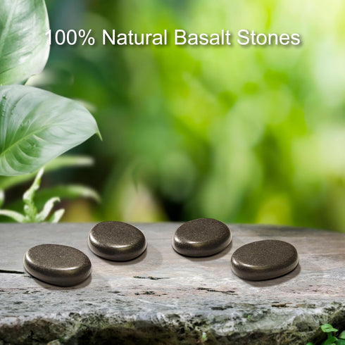 Master Massage Toes Basalt Hot Stone Pack, 8-Piece Kit for Spa & Relaxation