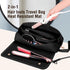 SS Hair Tools Travel Bag and Heat Resistant Mat for Hot Tools, Portable Leather Curling Iron Case for Women, Black