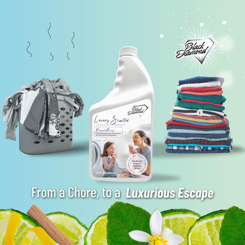 Black Diamond Stoneworks Luxury Scented Laundry Wash, Bergamot Breeze, Premium Quality Detergent, 1-Quart, Superior