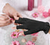 MIG4U Fingerless Moisturizing Gloves, Half Finger Touchscreen Beauty Glove for Eczema, Black