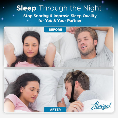 Anti Snoring Chin Strap for Men and Women - Airflow Jaw Strap, Effective Snore Solution for CPAP Users