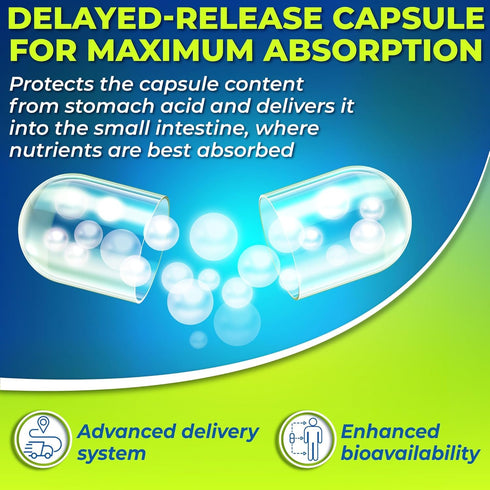 Probiotics with Digestive Enzymes and Prebiotic for Gut Health - 3-in-1 Vegan Multi Enzyme Complex for Women and Men