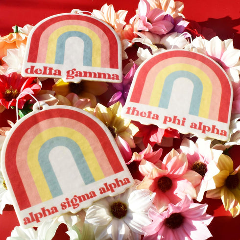 Alpha Epsilon Phi Rainbow Air Freshener - 2/Pack, Flowers & Sunshine Scent