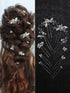 Pearls Bridal Hair Pins, U Shaped Hair Accessories for Wedding Brides, Light Gold Headpiece for Women Girls