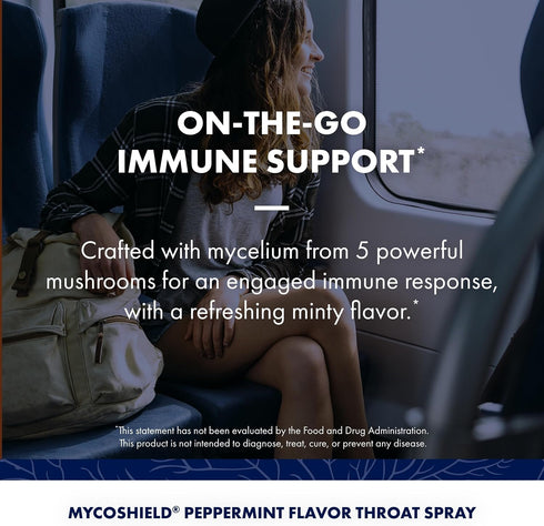 Immune Immune 2 oz (142 Host Defense MycoShield Throat Spray - Health Support - Dietary Mushroom Supplement with Chaga