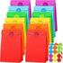 Cooraby 30 Pack Rainbow Gift Bags Candy Paper Bags with Stickers, 5.1 x 3.1 x 9.4 Inches for Birthday Party