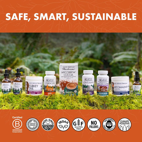 Immune 2 oz (60 Host Defense Breathe* Extract - & Respiratory Support Mushroom Liquid Supplement - Herbal Lung Health