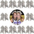 Kenz Laurenz 7" Jumbo Cheer Bow, Silver-Gray, Big Hair Bows with Ponytail Holder, Large Classic Accessories for Teens,