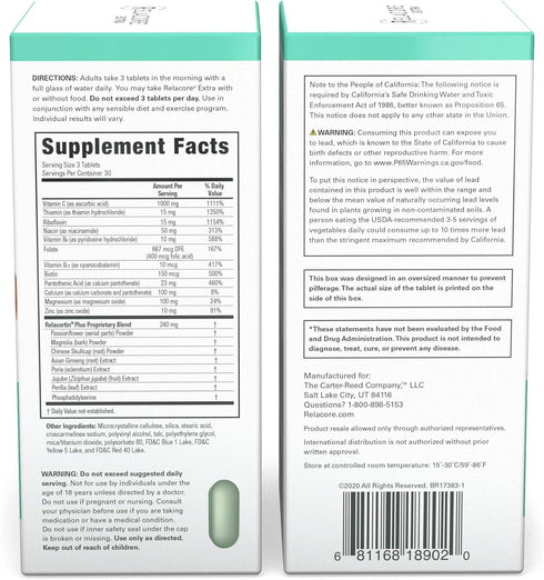 Extra Maximum Strength Stress-Mitigating Compound - Stress Relief Supplements for Women, 90 Tablets to Regulate Cortisol