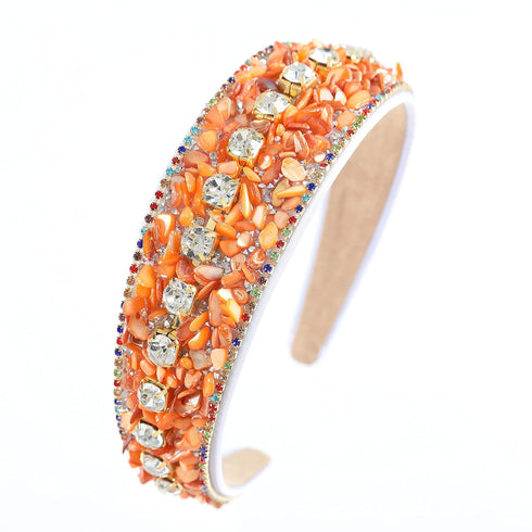 Rhinestone Women Headband Sparkle Diamond Crystal Padded Wide Hairband Glitter Accessories for Girls
