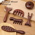 Yiyiring 6 Set Pcs Natural Wooden Scalp Massager Comb Tool with Flocked Storage Bag Scalp Massage Tool for Stress