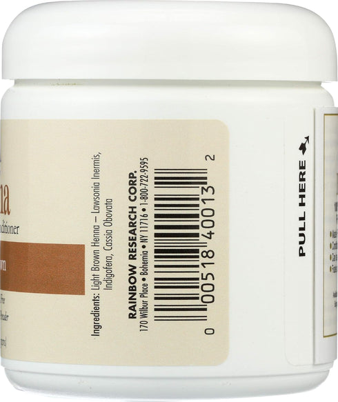 Rainbow Research Henna Hair Color and Conditioner, Persian Light Brown, 4 Ounce