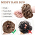 MORICA 1PCS Messy Hair Bun Hair Scrunchies Extension, Curly Wavy Synthetic Chignon Hairpieces for Women (12H24#)