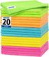 FIXSMITH Microfiber Cleaning Cloth, 20 Pack Lint-Free Reusable Shop Towels for Housekeeping, Kitchen, Car, 12"X12"