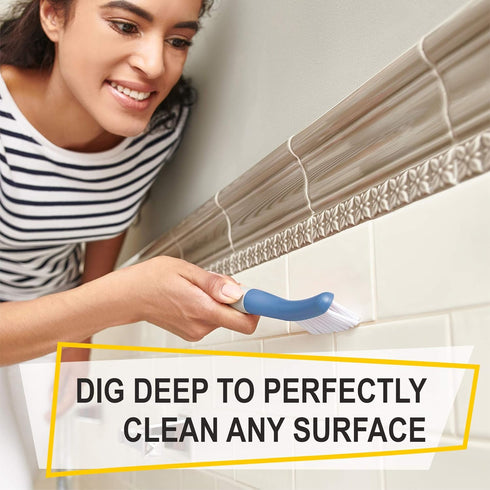 Set 3pcs Scrub Brush of - Cleaning Shower Scrubber with Ergonomic Handle and Durable Bristles - Grout Cleaner Brush