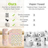Reusable Paper Towels Roll - 25 Packs Eco Friendly Washable Cotton Flannel, 10 X 10in Super Soft