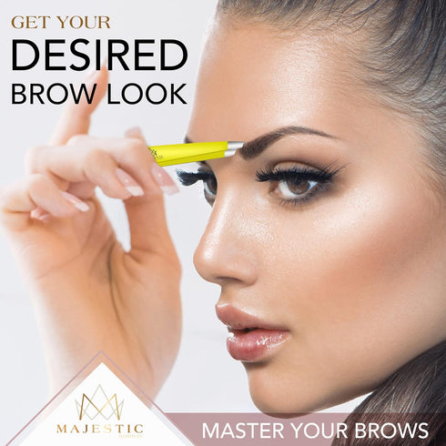Majestic Bombay Fine Point + Slant Tweezers for Women and Men, Precision Tweezers for Splinter and Ingrown Hair Removal