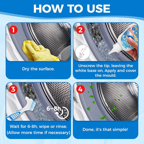 Mosconly (8 oz) Mold Stain Remover Gel, Heavy Duty Washing Machine Cleaner, Multifunctional Stain Remover, Use on Home