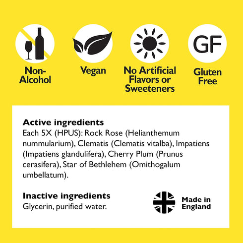 Bach RESCUE Remedy Dropper 20mL, Natural Stress Relief Homeopathic Flower Essence, Vegan Non-Habit Forming