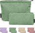 MAGEFY Makeup Bag, 2 PCS Corduroy Makeup Bag for Purse, Cute Travel Cosmetic Pouch for Women and Essentials