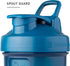 BlenderBottle Shaker Bottle with Pill Organizer and Storage for Protein Powder, ProStak System, 22 Ounce, Midnight Black