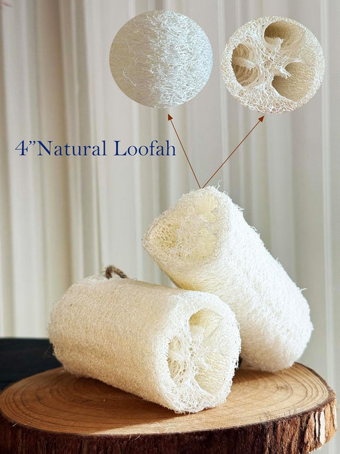 4" Plant Sponge, 100% Natural Loofah Dish Sponges, 24 Pack, Kitchen Scrubber Loofahs