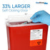 Oakridge Products 5 Quart Sharps Container for Home Use and Professional, Biohazard Needle and Syringe Disposal