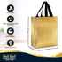 Nush Nush Black & Gold Gift Bags, Medium Size Set of 12 Reusable Bags for Birthday, Anniversary, Graduation