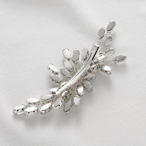 SWEETV Rhinestone Bride Wedding Hair Clip, Silver Crystal Bridal Hair Comb, Sparkly Hair Piece for Women/Girls &