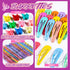Teenitor Elastic Hair Ties, Hair Accessories for Girls, Colorful Baby Elastic Hair Bands Set with Clips