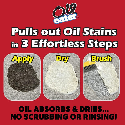 Overnight Stain Remover for Cleaning Oil Stains on Concrete, Driveway, Pavers & Garage Floors (White)
