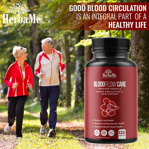 Blood Circulation Supplement - 120 Capsules, Supports Leg Vein, Heart, Vessels and Cardiovascular Health
