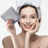 Polyte Premium Hypoallergenic Microfiber Makeup Remover and Facial Cleansing Cloth, 8 x 8 in, 6 Pack, Gray, White