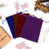Qulkws 4 Pack 7.08 5.1in Velvet Drawstring Pouches Soft Velvets Bags with Drawstrings Small Drawstring Pouch x Dice