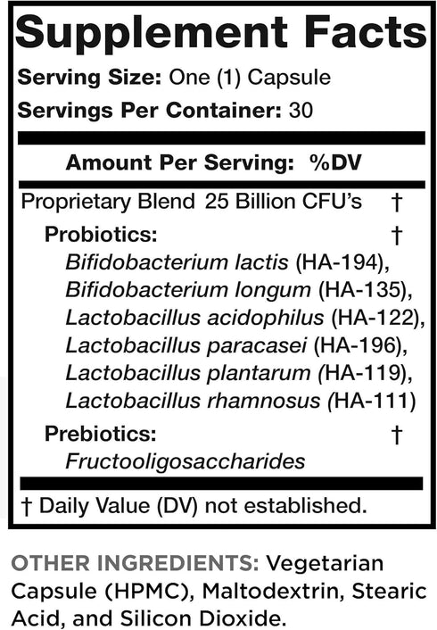 Lean & Pure Prebiotic & Probiotic, 30 Count, 25 Billion Live and Shelf Stable Cultures, Non-GMO, Vegetarian, Gluten Free