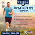 FREEDA Vitamin D2 2000 IU, Vegan Vitamin D for Bone Strength & Immune Support, 100 Tiny Tablets