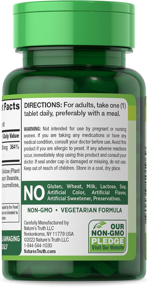 Selenium 200 mcg - 100 Tablets - High Potency - Non-GMO, Gluten Free Supplement by Nature's Truth