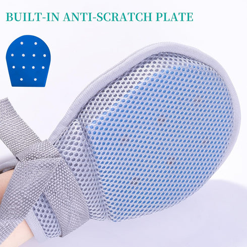 Restraint Gloves - 2Pcs, Hand Protective Gloves for Dementia Child, Control Mitts Safety Hand Glove (Small)
