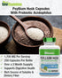 Psyllium Husk Capsules, 1700 MG - 250 Capsules, with Probiotic Acidophilus, Extra Strength