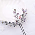 Kercisbeauty Purple Beaded Hair Pins - Pack of 3 Bridal Accessories for Wedding, Prom, Evening Party, Violet Hair Piece