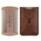 Sandalwood Beard Comb with Case, Men's Wooden Pocket Comb for Beards, Mustaches, and Hair, Brown Skull Design