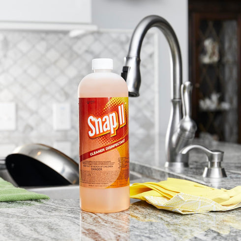 Snap (32 oz.) II Cleaner Disinfectant, Cleans, Disinfects and Deodorizes, Concentrated Cleaner, Sanitizer, Fungicide
