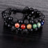 8mm Natural Lava Rock Stone Bracelets for Men - Healing Crystal Essential Oil Diffuser Beads Chakra Bracelet
