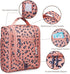 Narwey Small Hanging Cheetah Toiletry Bag, Women Travel Makeup Bag Organizer for Travel Size Essentials Accessories