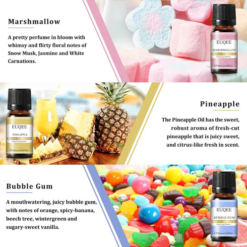Holiday Island Fragrance Oil Gift Set of 6, Summer Essential Oils for Humidifier, Aromatherapy - 10ml