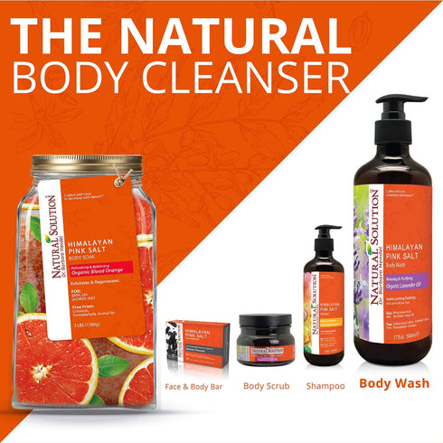 Natural Solution Pink Salt Body Soak with Blood Orange, Organic Joint & Muscle Relief Soak - 3 lbs