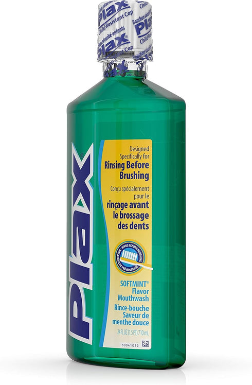 Plax Advanced PreBrushing Dental Rinse, Soft Mint, 24 Ounce